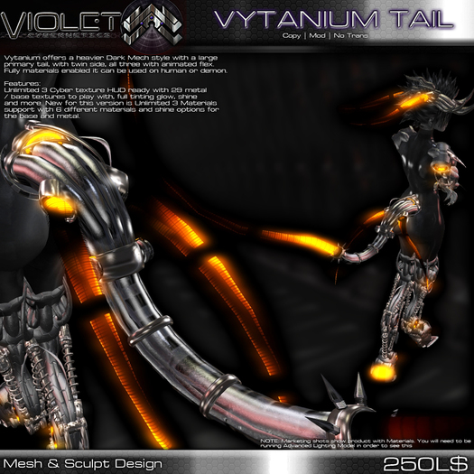 Violet Cybernetics - Vytanium Cyber Demon Tail (Unisex)