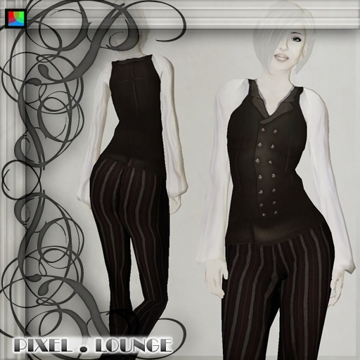 (PixelDolls) Pinstripe Set