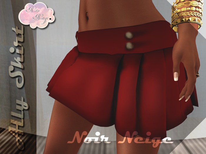 > Noir Neige < Ally Skirt - Red simple