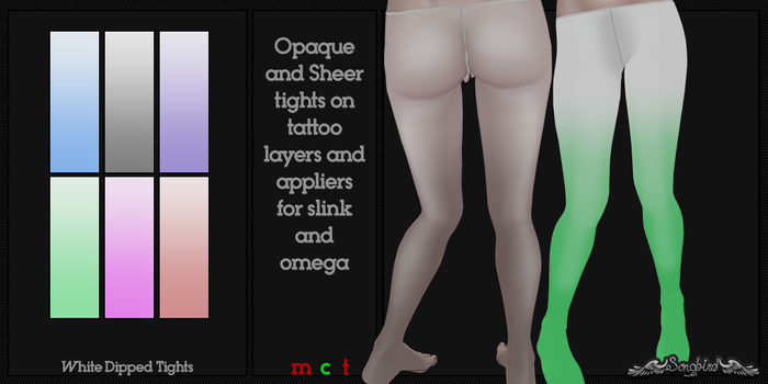 ~Songbird~ White Dipped Tights