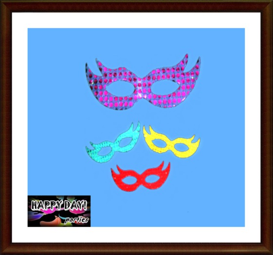 Conjunto de Máscaras - Carnaval - Decoração