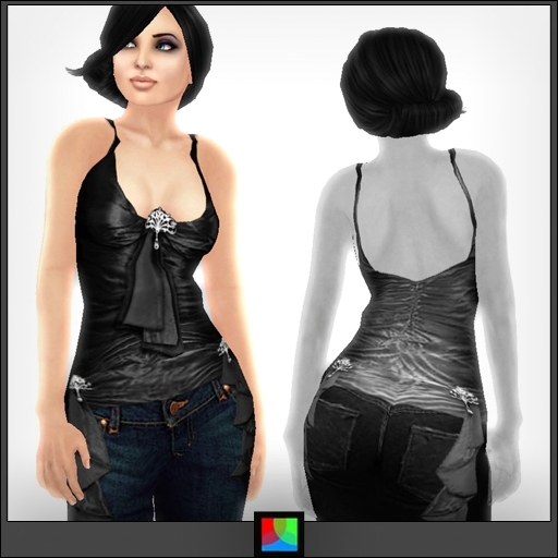 (PixelDolls) Undine Cami . Black
