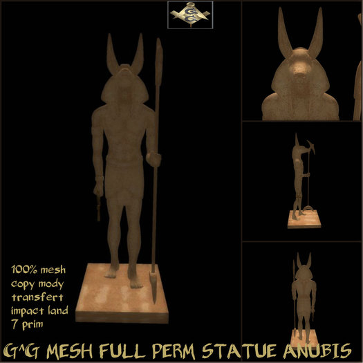 G^G MESH FULL PERM STATUE ANUBIS