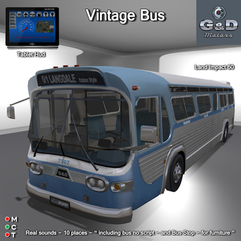 Retro Bus Line Names Second Life Marketplace - G&D MOTORS Vintage Bus Lines V.3.0