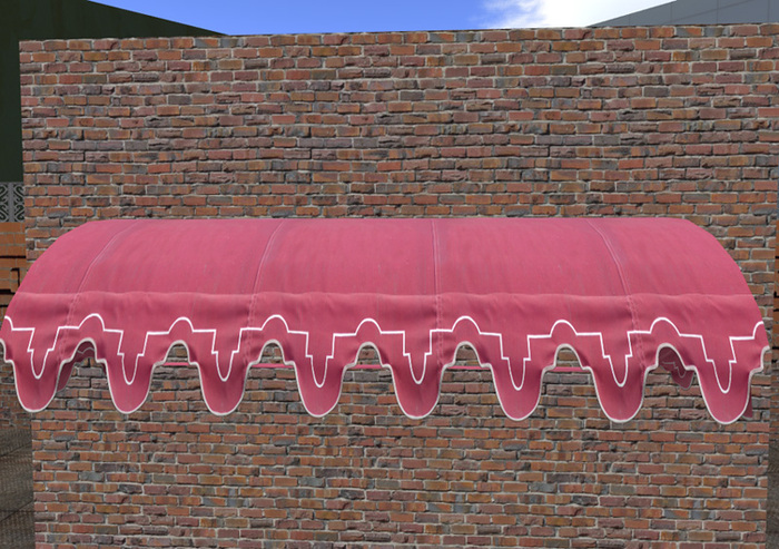 Cool Red Window Awning or Sunshade with Full Perm Texture Included 2006
