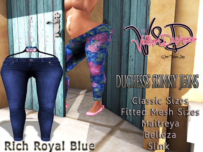 {VD} Duchess's Skinny Jeans [ Ritchie Royal Blue ]