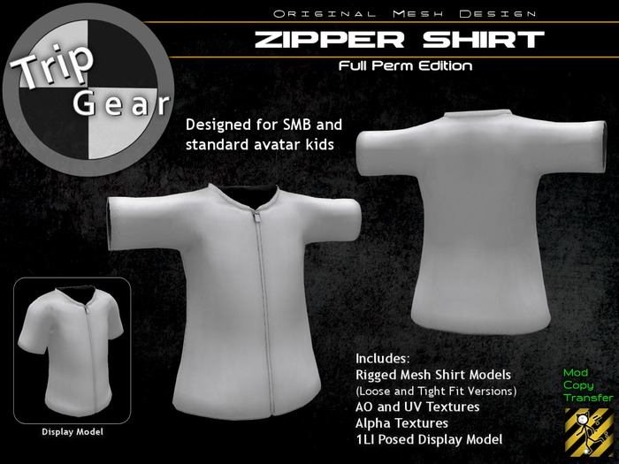 TripGear Zipper Shirt (Full Perm Edition)