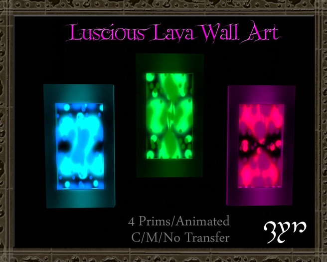 Zyn ~ Luscious Lava Wall Art BOXed