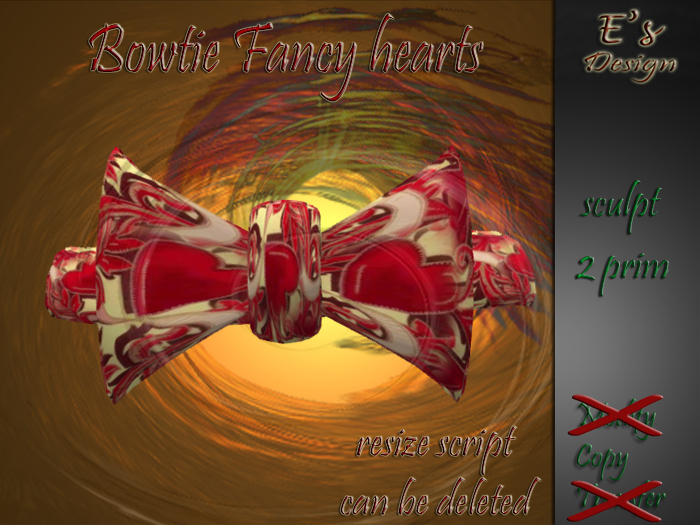 E's Bowtie, fancy hearts