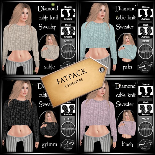 !MiH Diamond cable knit FATPACK (4)