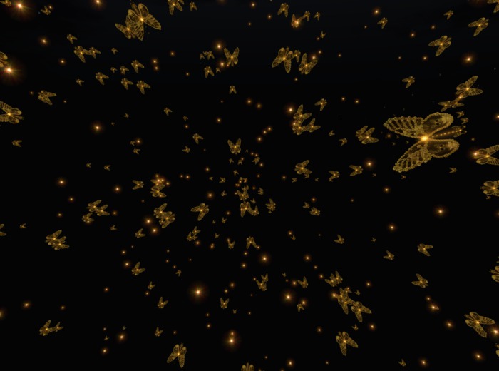 golden butterfly with flares \\ by Delain Canucci