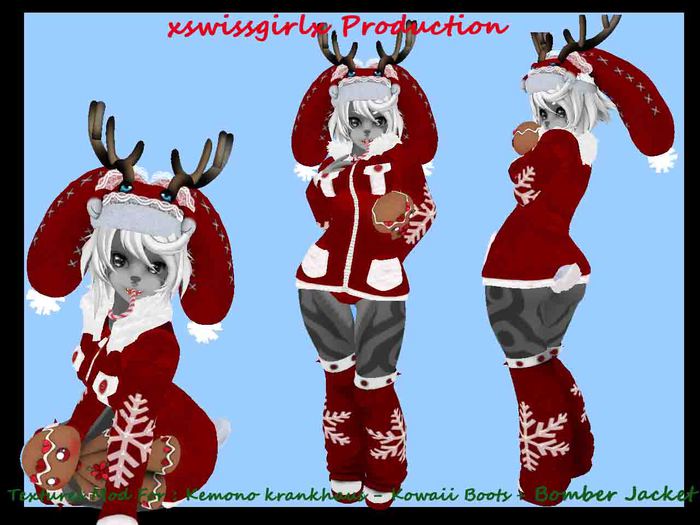 Textures Mod For : krankhaus - Kowaii Boots + Bomber Jacket