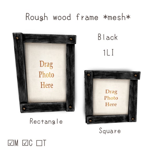 [M*G*S] Rough Wood Frame *Black* set