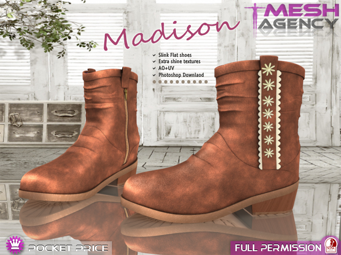 ::MA:: Slink & Regular Flat Booties "Madison" - FULL PERM