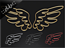 ::db:: Wall Decor Angel Wings Black