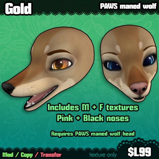 Ferine : Gold - PAWS head