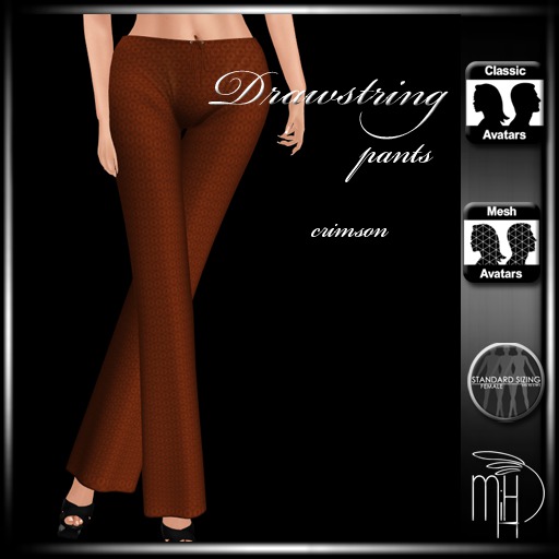 !MiH Drawstring pants - crimson