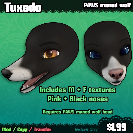 Ferine : Tuxedo - PAWS head