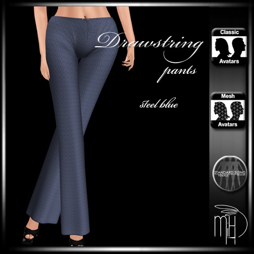!MiH Drawstring pants - steelblue