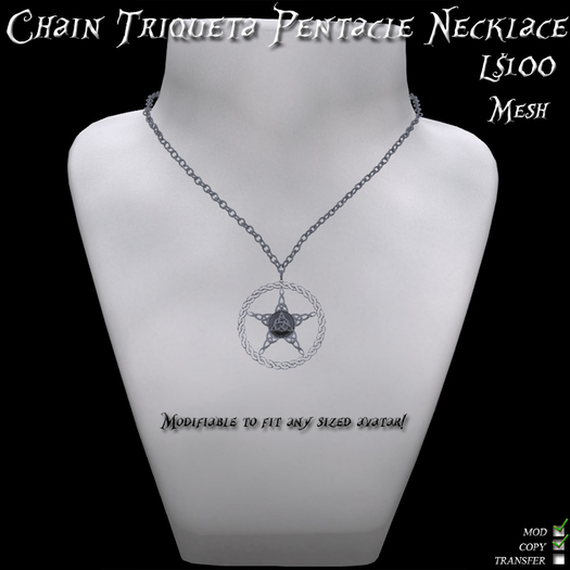 Chain Triqueta Pentacle Necklace
