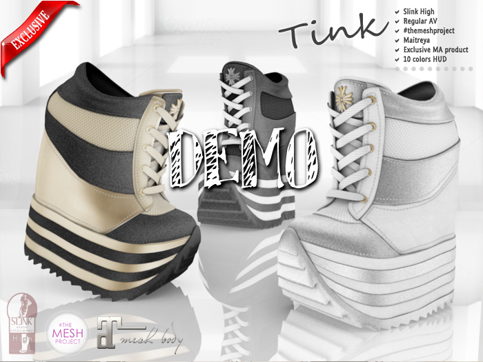 ::MA:: TINK Wedge Sneakers Slink, Maitreya, #themeshproject      & Regular AV - EXCLUSIVE DEMO