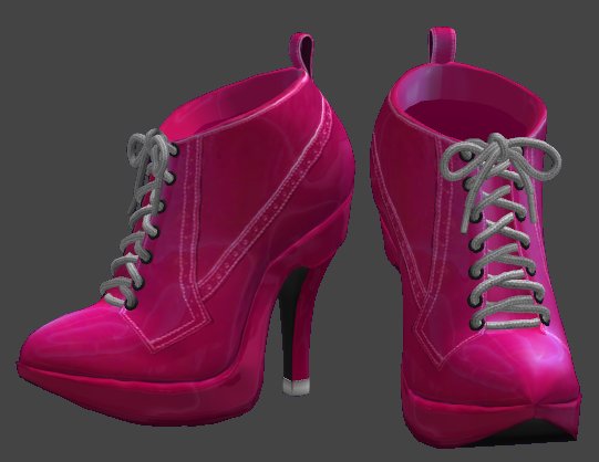 Juicy Victorian Ankle Boots - Strawberry (hot pink)