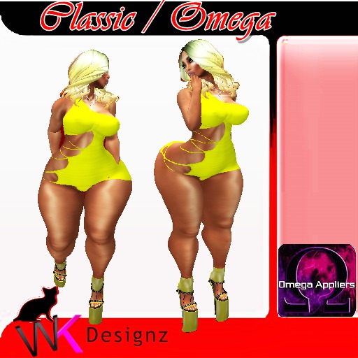 WK Yellow Sexy Dress Omega Applier