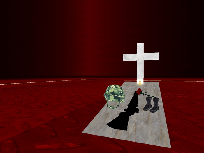 Fallen hero Donation Jar gray platform