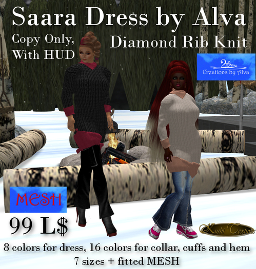 *Saara Dress by Alva* Diamond Rib Knit -50%