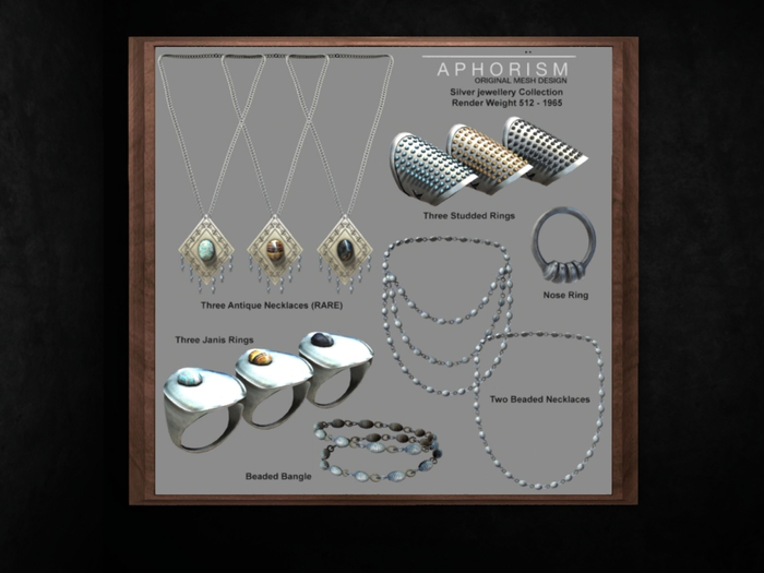 !APHORISM! Antique Necklace Jet (RARE)