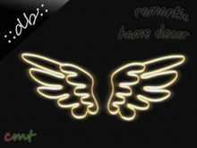 ::db:: Neon Light Wall Decor Angel Wings Gold