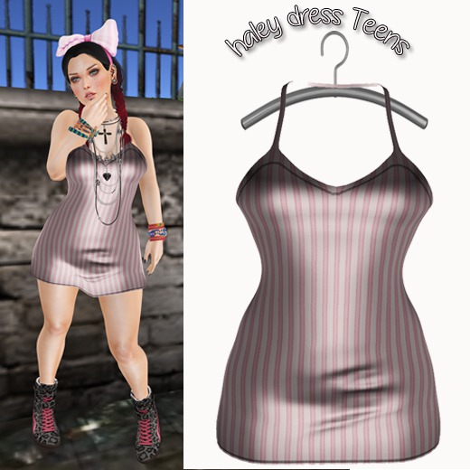 Haley Dress_teens stripes