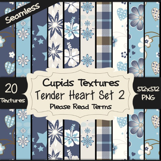 *Cupids Textures * 20 TENDER HEART SET 2