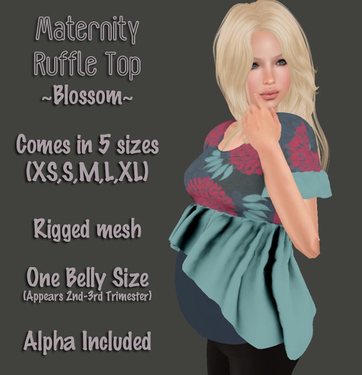 Maternity Ruffle Top - Blossom