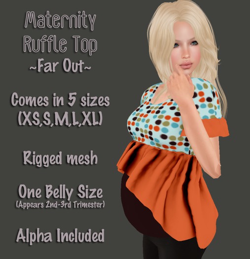 Maternity Ruffle Top - Far Out