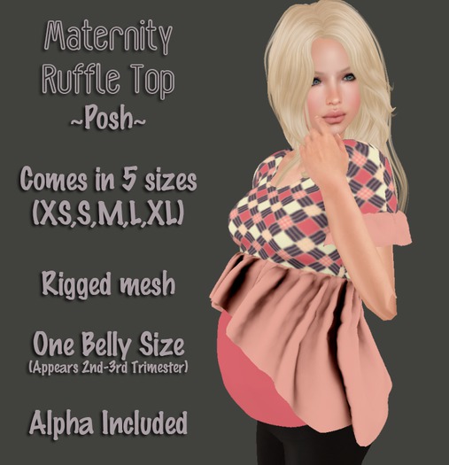 Maternity Ruffle Top - Posh