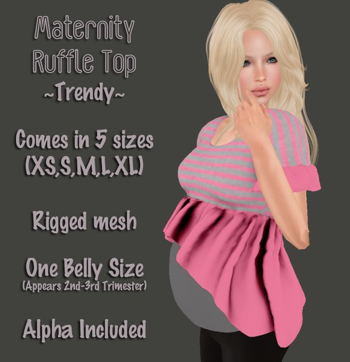 Maternity Ruffle Top - Trendy