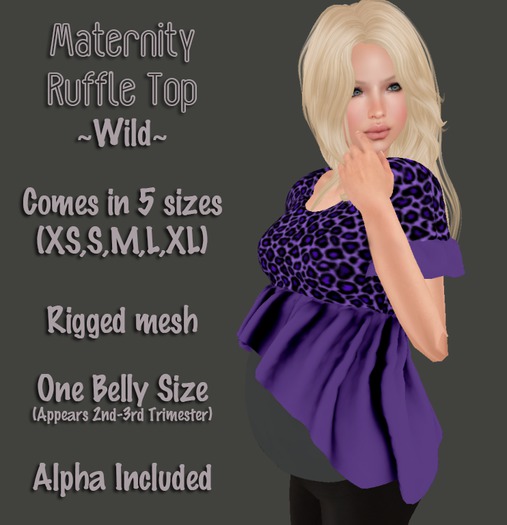 Maternity Ruffle Top - Wild