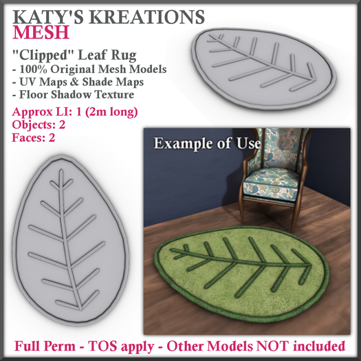 *KK* MESH Clipped Leaf Rug Vendor