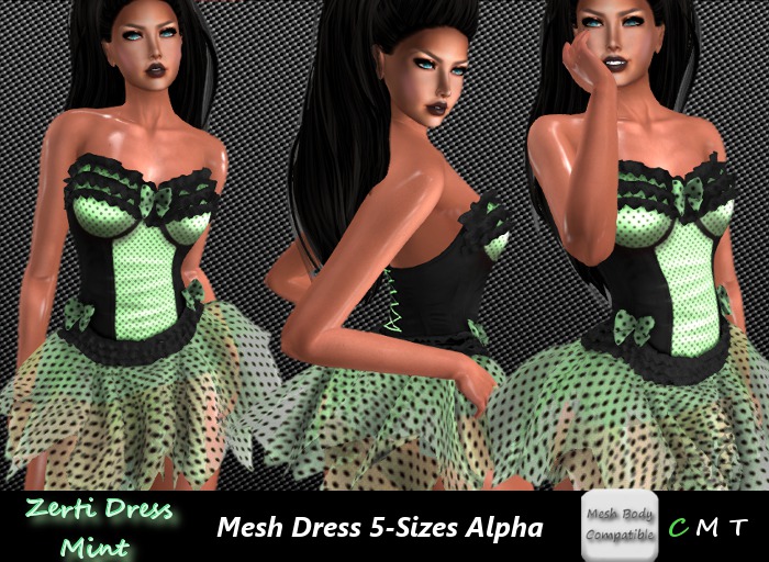 *CD* Zerti Dress Black (Mesh)
