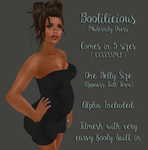 Bootilicious Maternity Dress - Baby Blue