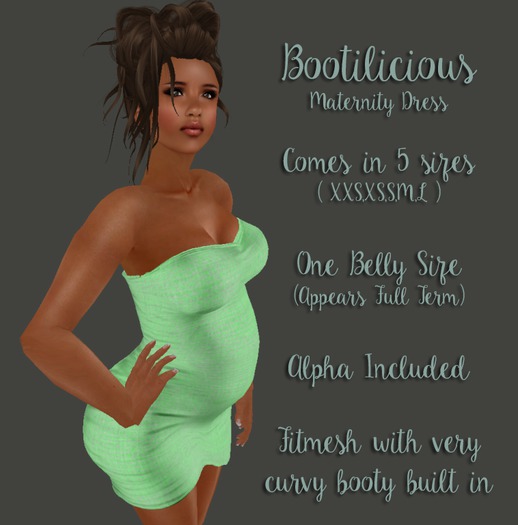 Bootilicious Maternity Dress - Baby Blue