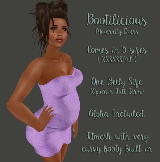 Bootilicious Maternity Dress - Baby Blue