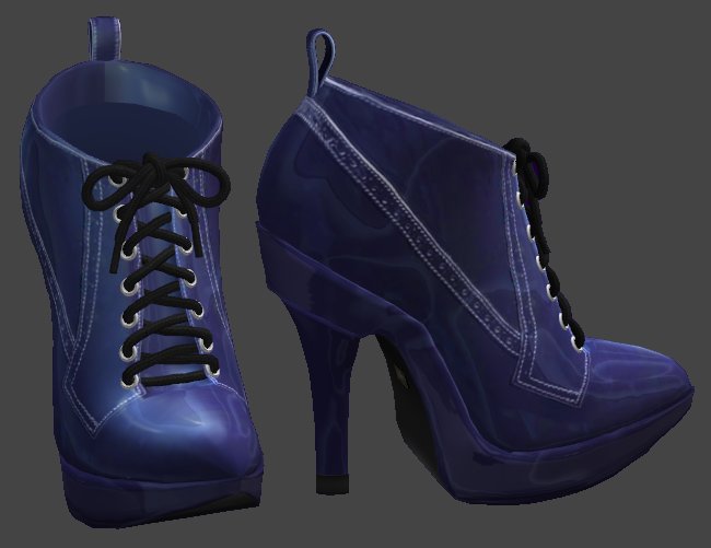Juicy Victorian Ankle Boots - Blueberry (dark blue)
