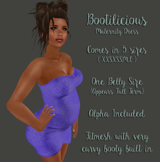 Bootilicious Maternity Dress - Baby Blue