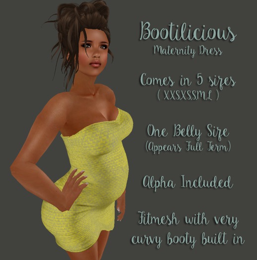 Bootilicious Maternity Dress - Yellow