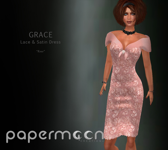 PaperMoon Grace Lace Dress B/W