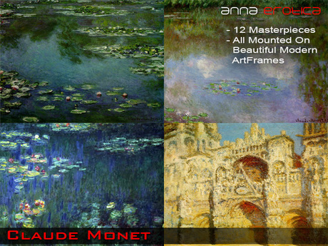 Second Life Marketplace - Anna Erotica - Claude Monet - 12 Masterpieces!