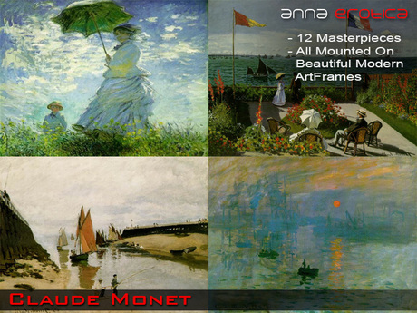 Second Life Marketplace - Anna Erotica - Claude Monet - 12 Masterpieces!