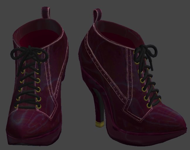 Juicy Victorian Ankle Boots - Black Cherry (crimson / burgundy / maroon)